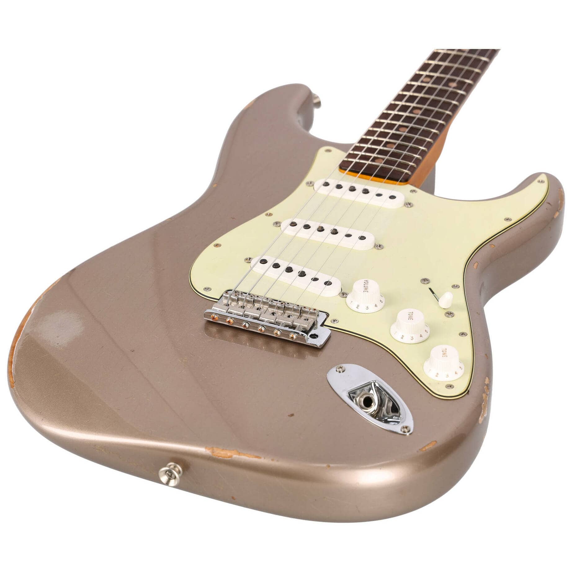 Fender Custom Shop 1963 Stratocaster Relic Aged Shoreline Gold Metallic 2