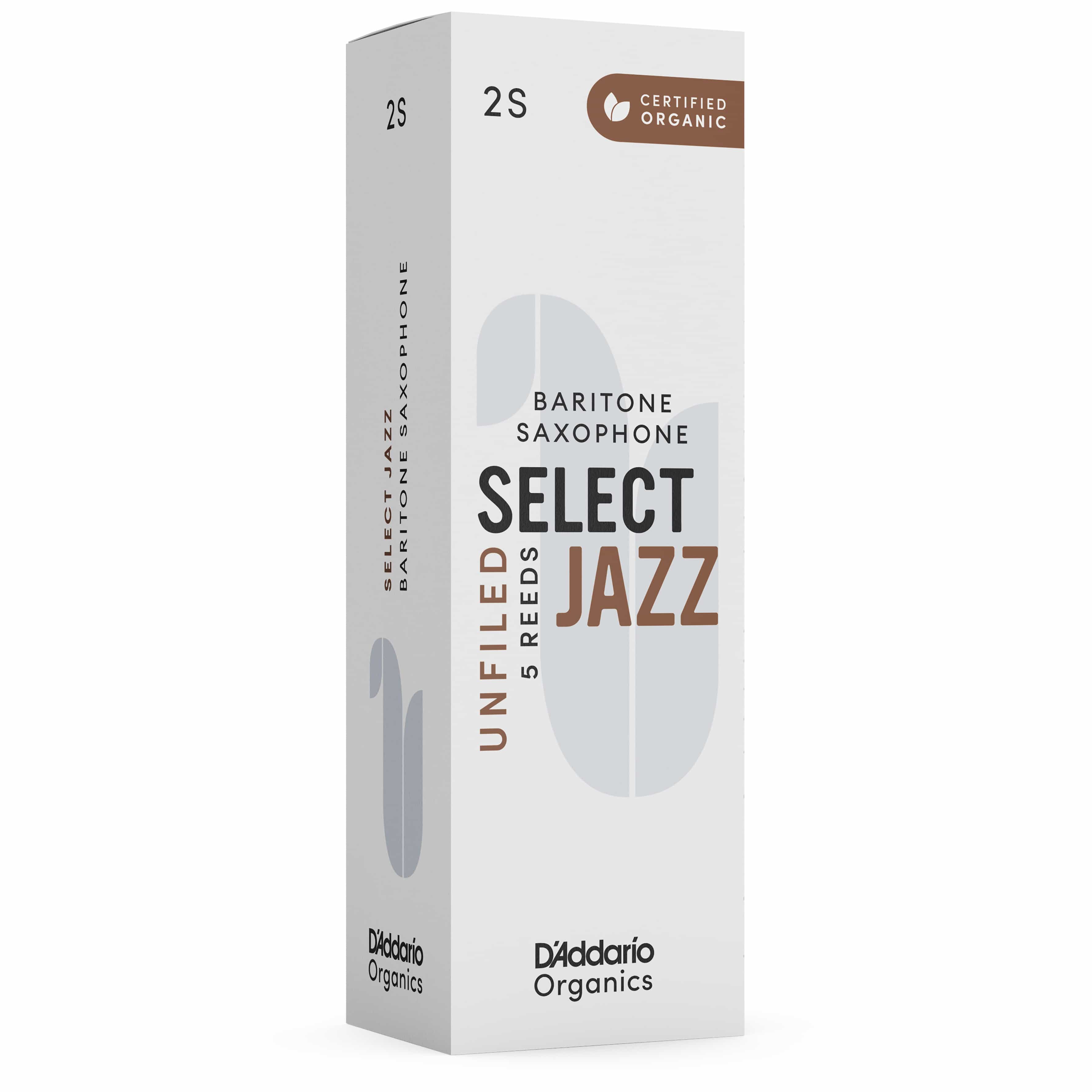 D’Addario Woodwinds Organic Select Jazz Unfiled - Bariton Saxophone 2S - 5er Pack 3