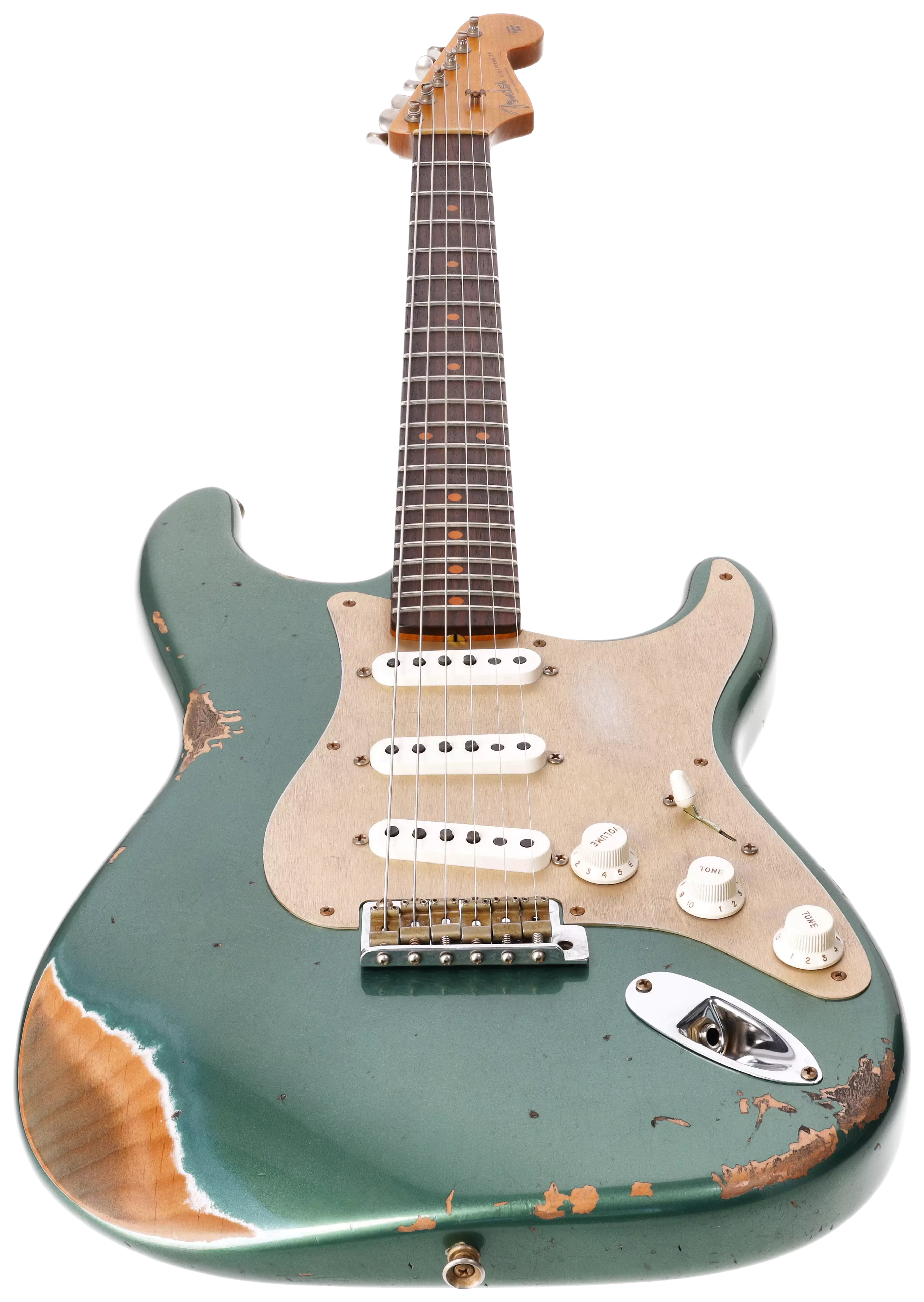 Fender Custom Shop 1959 Stratocaster RW Roasted Heavy Relic Aged Sherwood Green Metallic #1 3