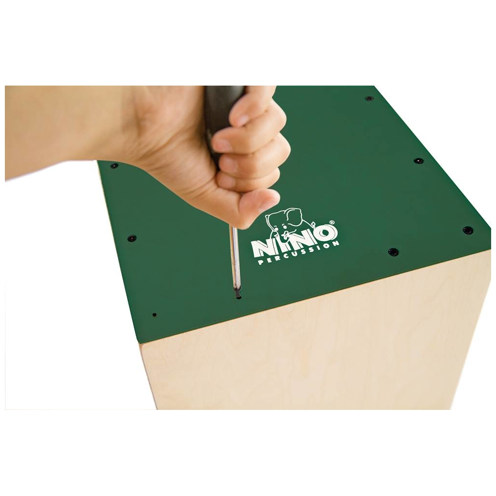 Nino Percussion - Nino Percussion Make Your Own Chalkboard Cajon, Dark Green - 6