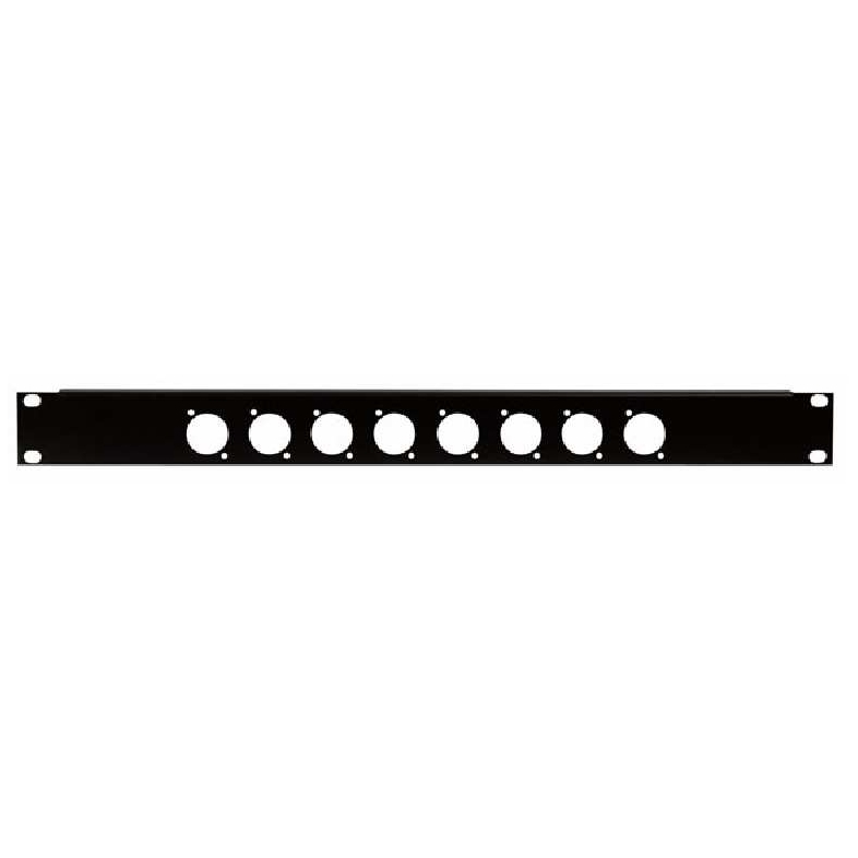 Stand Art - Stand Art U-Rackblende 1 HE Stahl für 8 x XLR D Serie