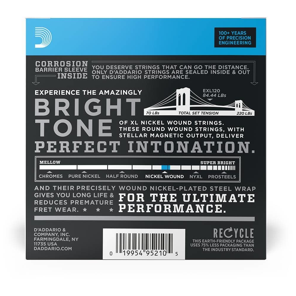 D’Addario - D’Addario EXL120-10P - XL Electric Nickel Wound 10er Pack 009-042 - 1