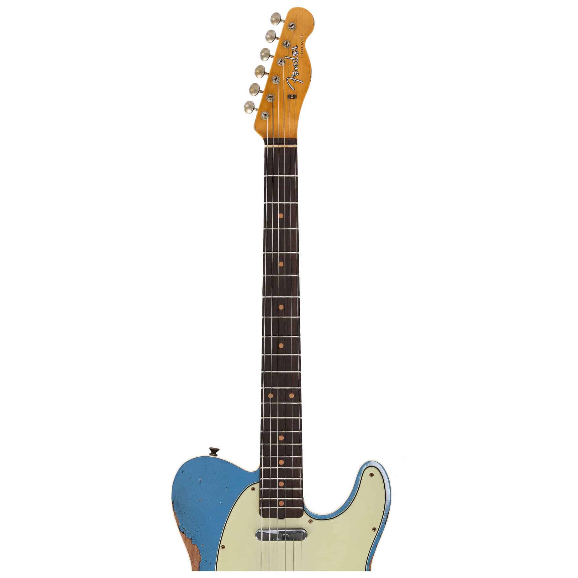 Fender LTD Custom Shop 60 Telecaster Heavy Relic Aged Lake Placid Blue over Chocolate 3-CS 15