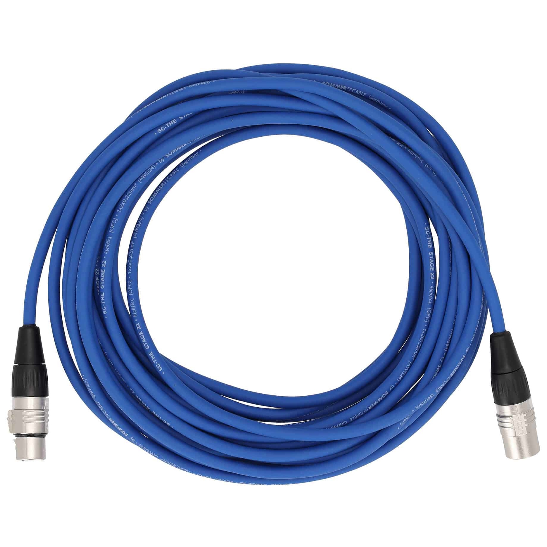 Sommer Cable - Sommer Cable SGHN-1000-BL Stage 22 Highflex XLR Male - XLR Female 10 Meter