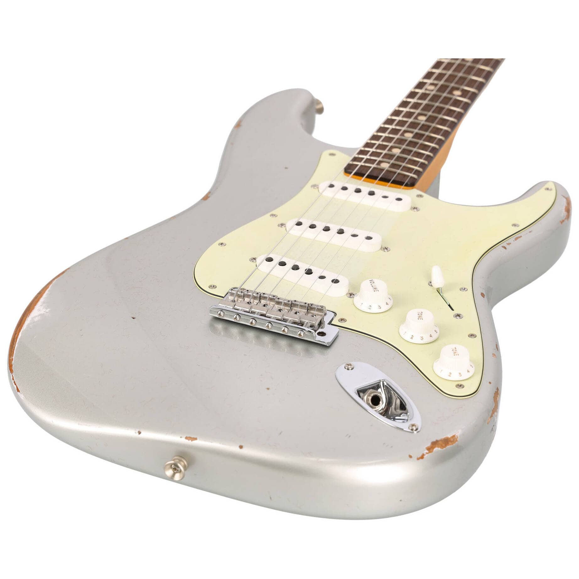 Fender Custom Shop 1963 Stratocaster Relic Aged Inca Silver Metallic 2