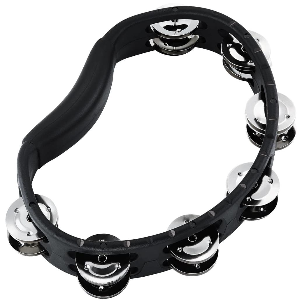 Meinl Percussion - Meinl Percussion HTMT1BK - Headliner® Series Hand Held ABS Tambourine, Black, Dual Row, Stainless Steel Jingl