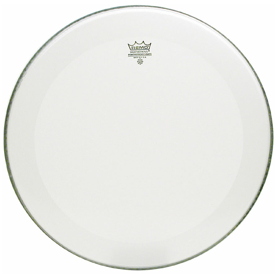 Remo Powerstroke 3 - Bassdrum Fell - Smooth White - 22 Zoll