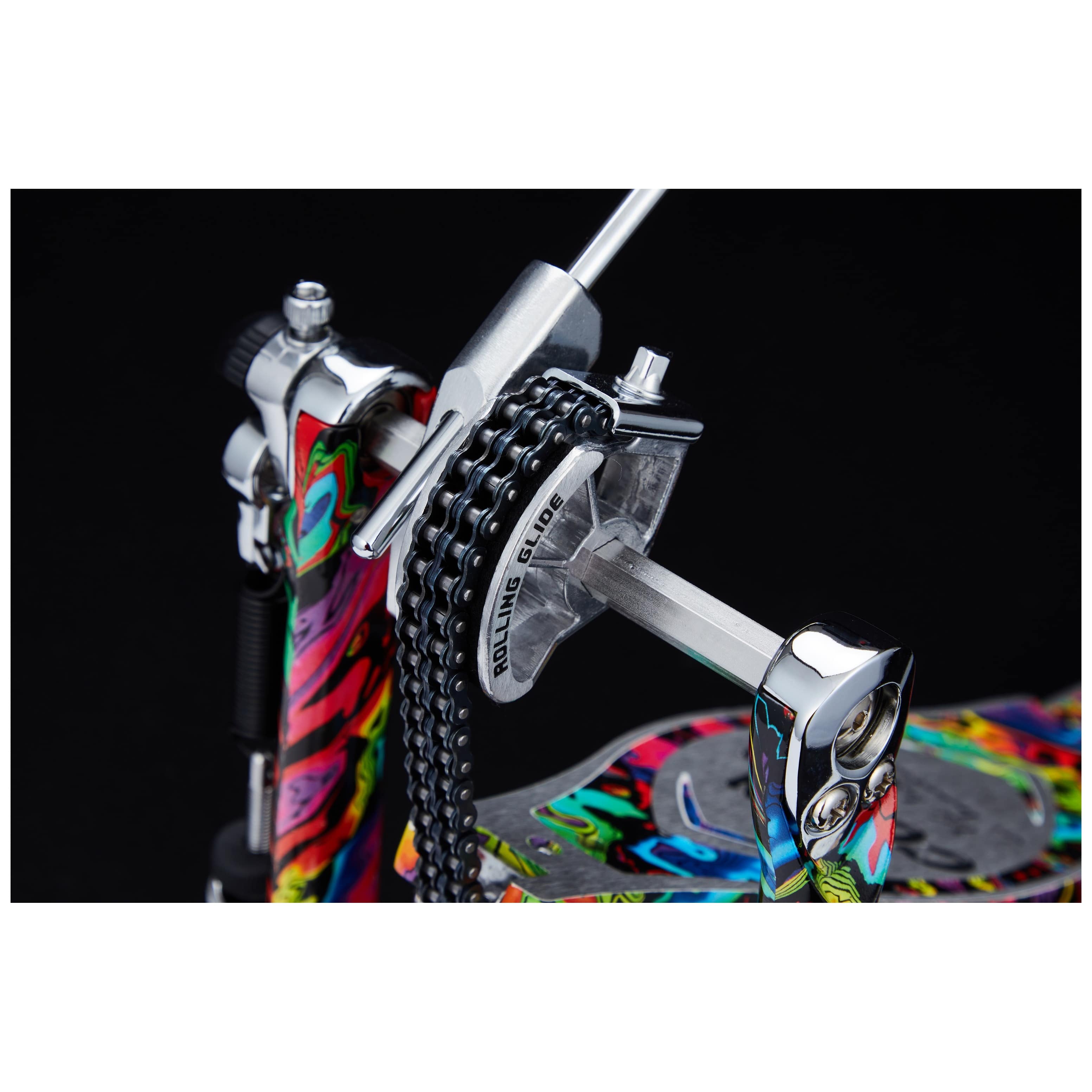 Tama HP900RMPR - 50th LIMITED - Iron Cobra 900 Rolling Glide Single Pedal - Marble Psychedelic Rainbow 2