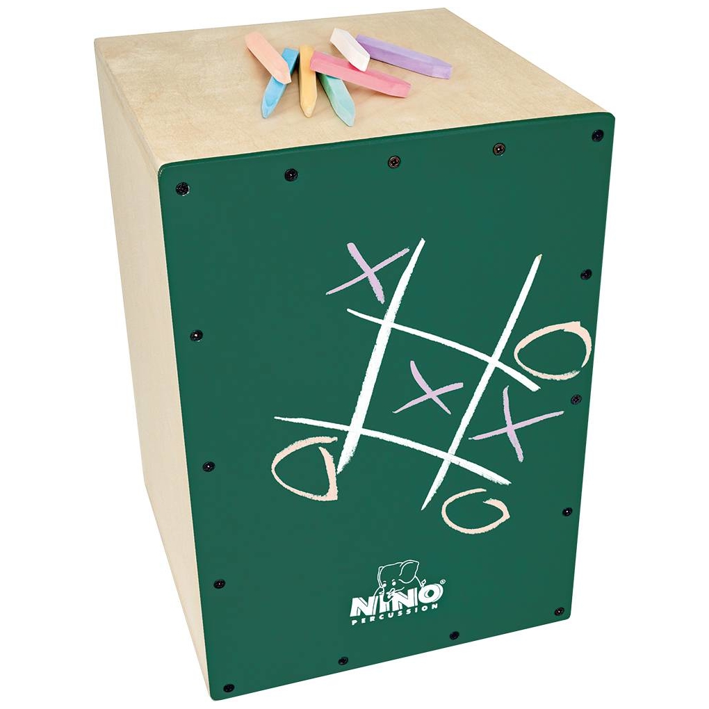 Nino Percussion - Nino Percussion Make Your Own Chalkboard Cajon, Dark Green - 1