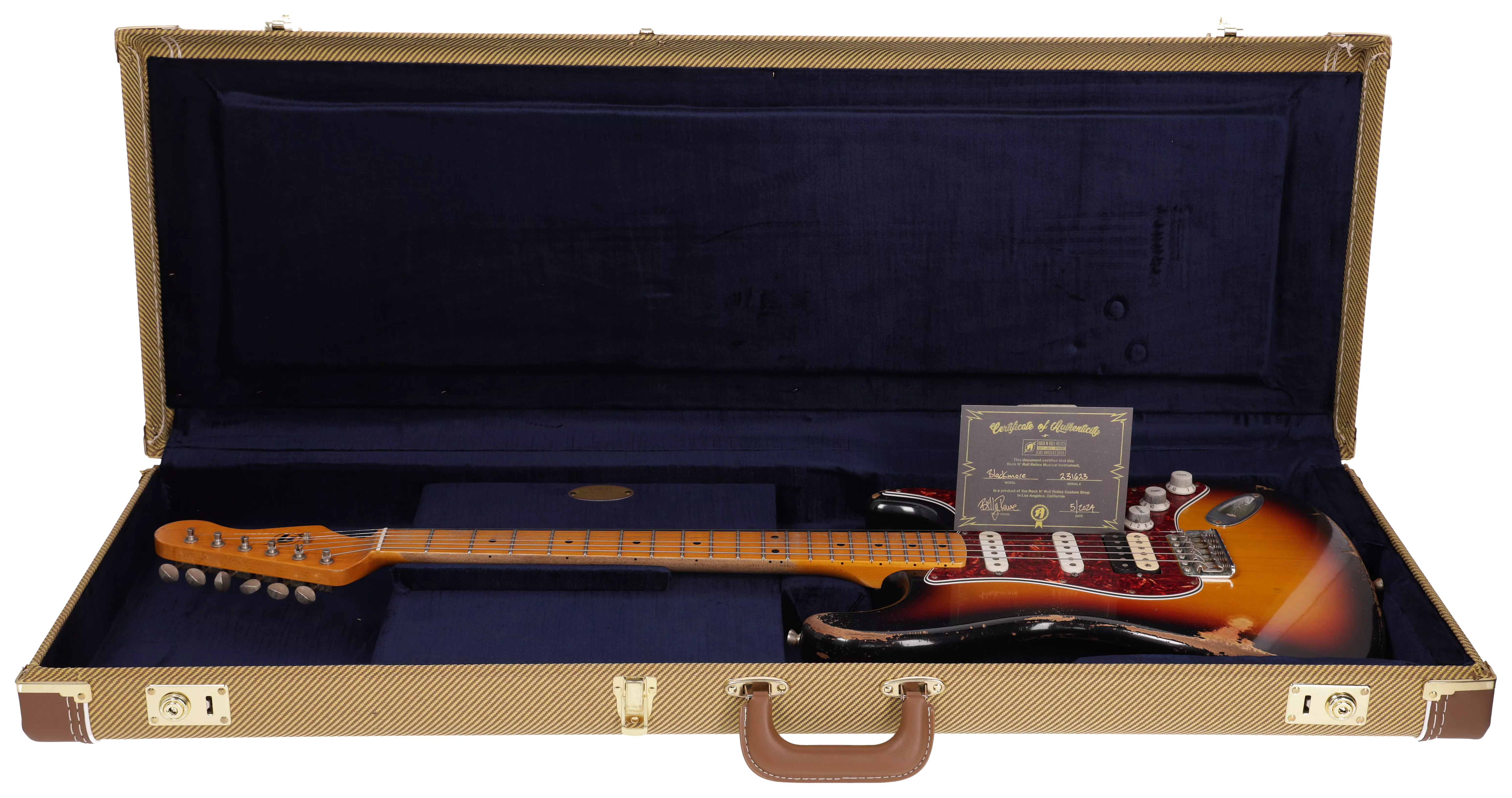 Rock N Roll Relics Blackmore Model HSS 3TS Heavy Aged #3 17