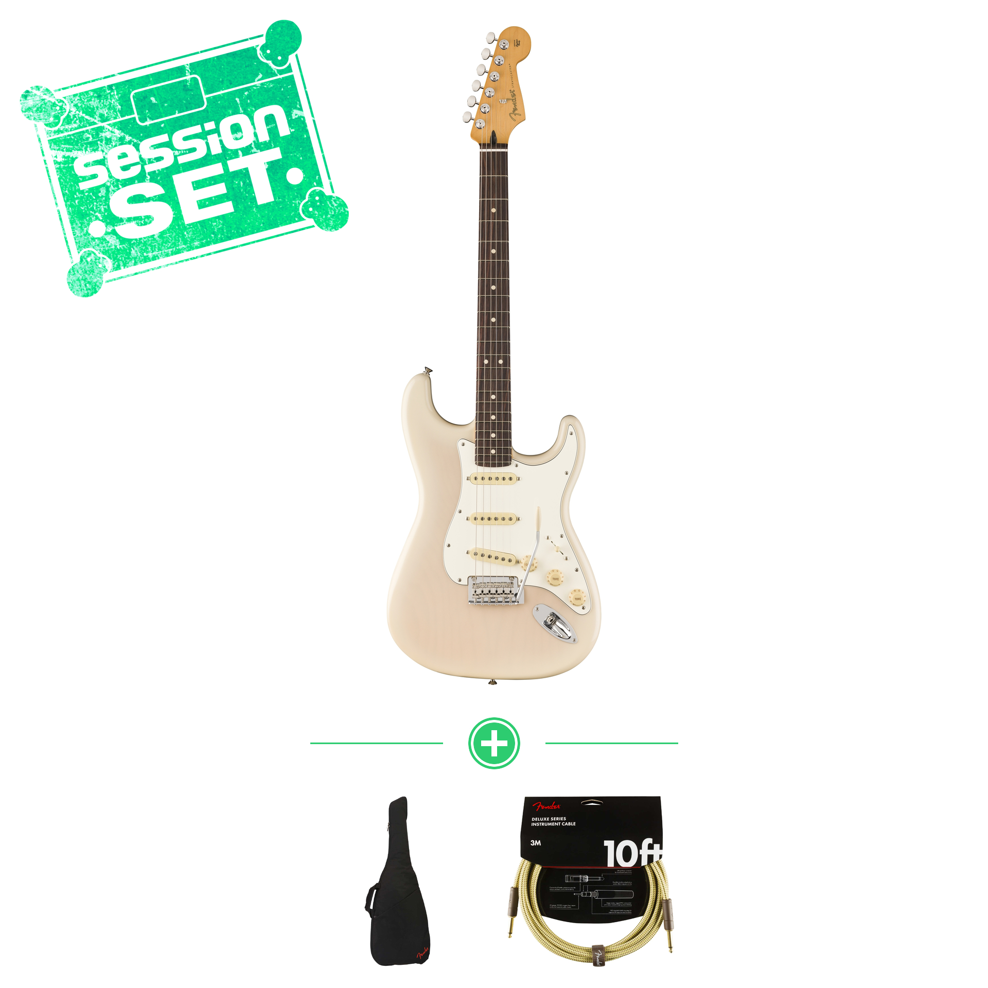 Image of Fender player ii stratocaster rw white blonde  session set  70001040 1