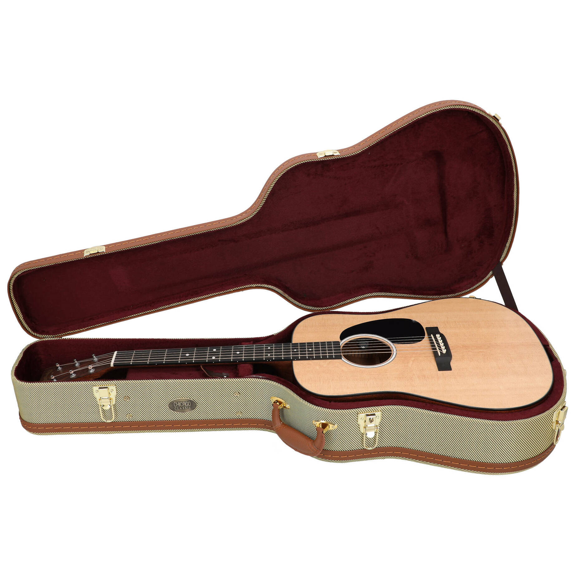 Chicago Classic Holzkoffer Dreadnought Tweed 4
