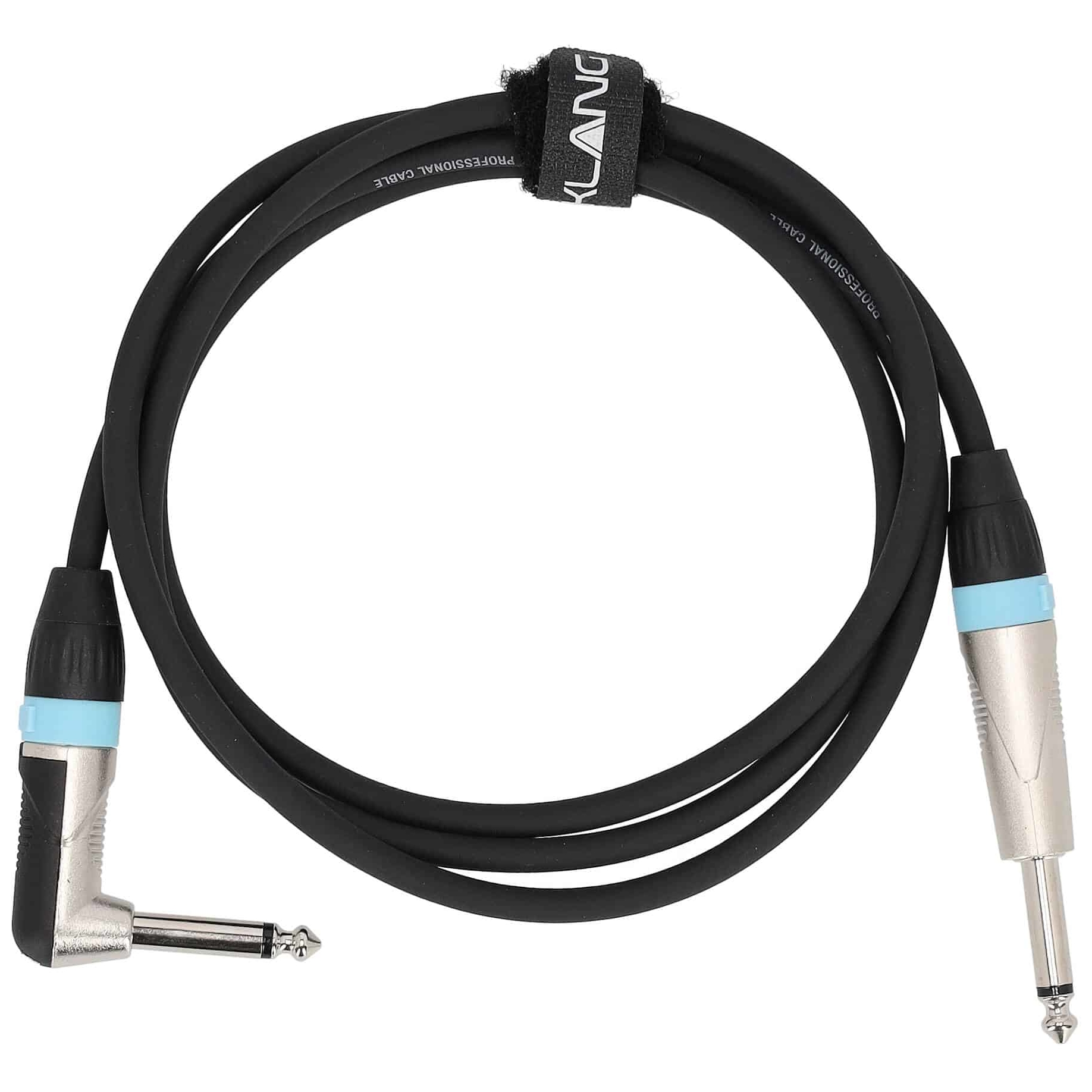 Klang - Klang Instrumentenkabel PRO 6,3mm Klinke, mono - 6,3mm Klinke gewinkelt, mono, 1,5 Meter