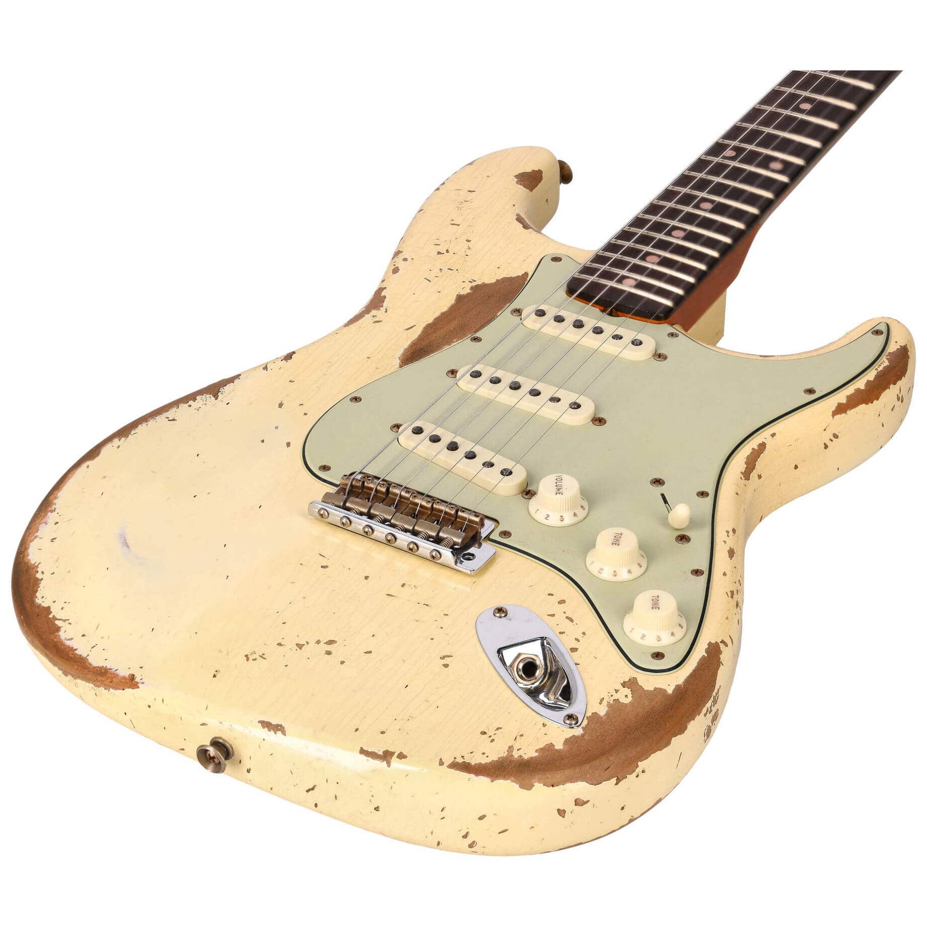 Fender LTD Custom Shop 60 Dual Mag Stratocaster Super Heavy Relic Aged Vintage White 7
