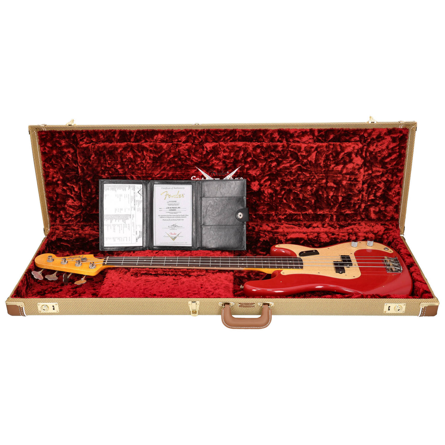 Fender Custom Shop Limited Edition '59 Precision Bass Journeyman Relic RW Aged Dakota Red 14