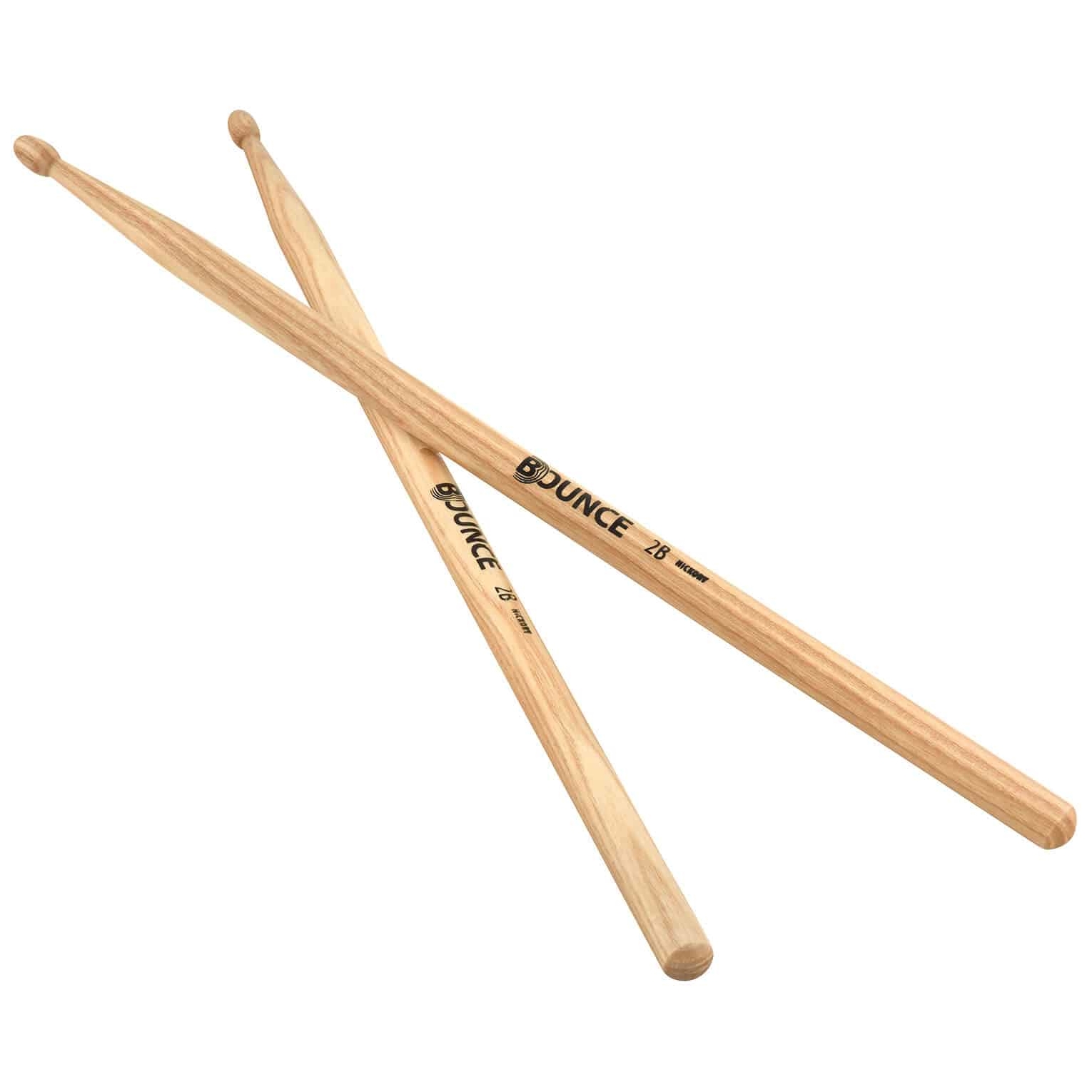 Bounce 2B Drumsticks - Hickory - Wood Tip