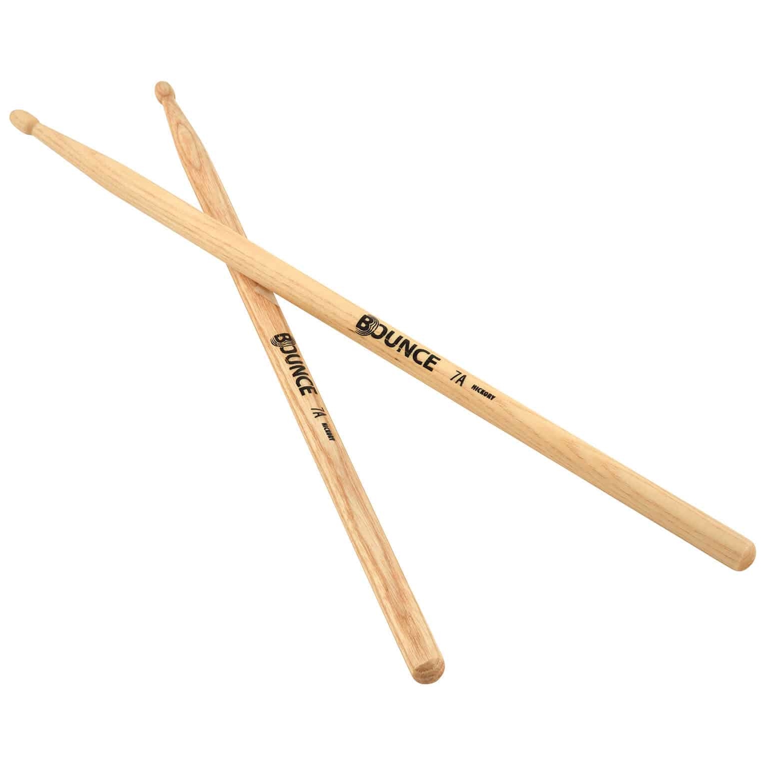 Bounce 7A Drumsticks - Hickory - Wood Tip