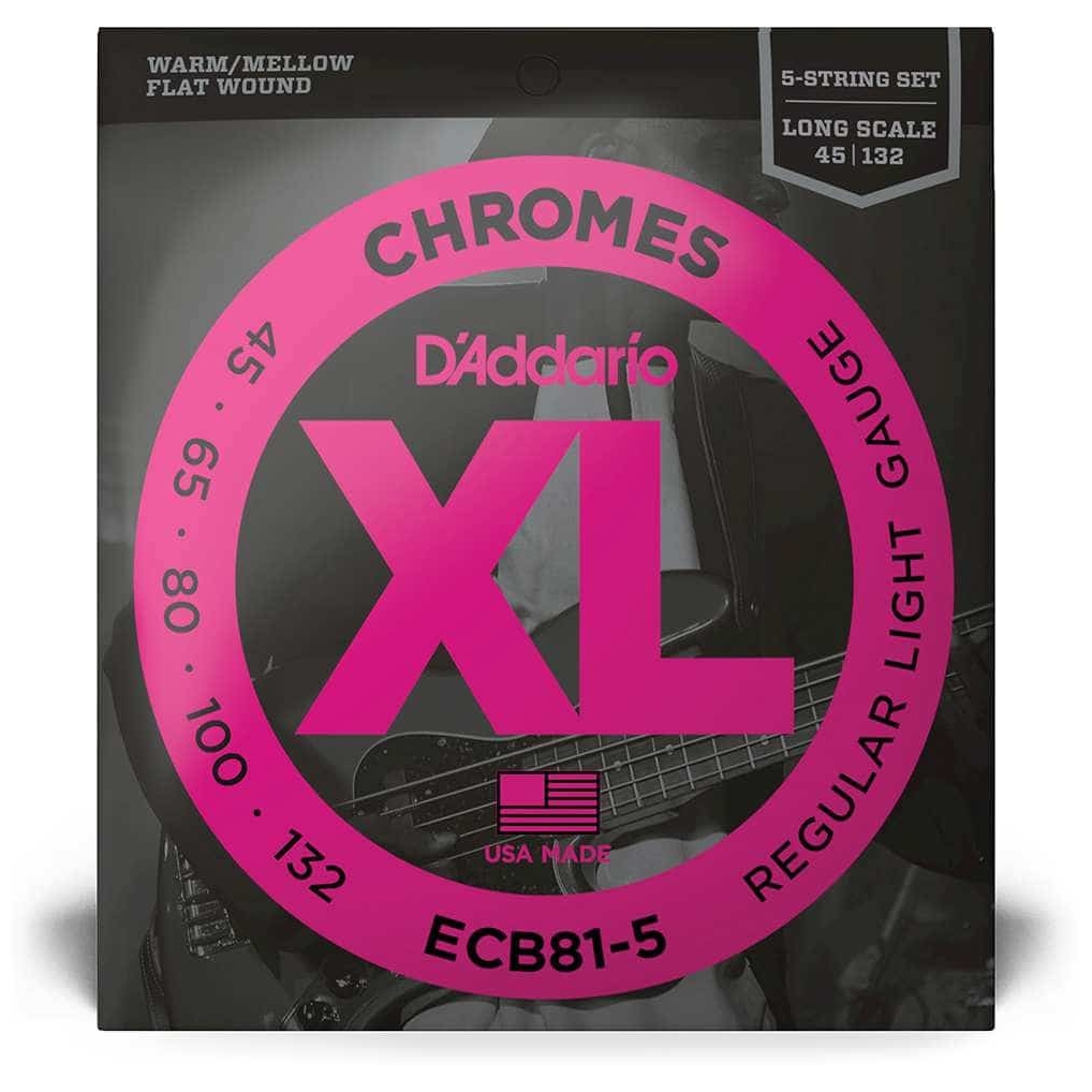 D’Addario ECB81-5 - XL 5-String Bass Chromes, Long Scale 45-132