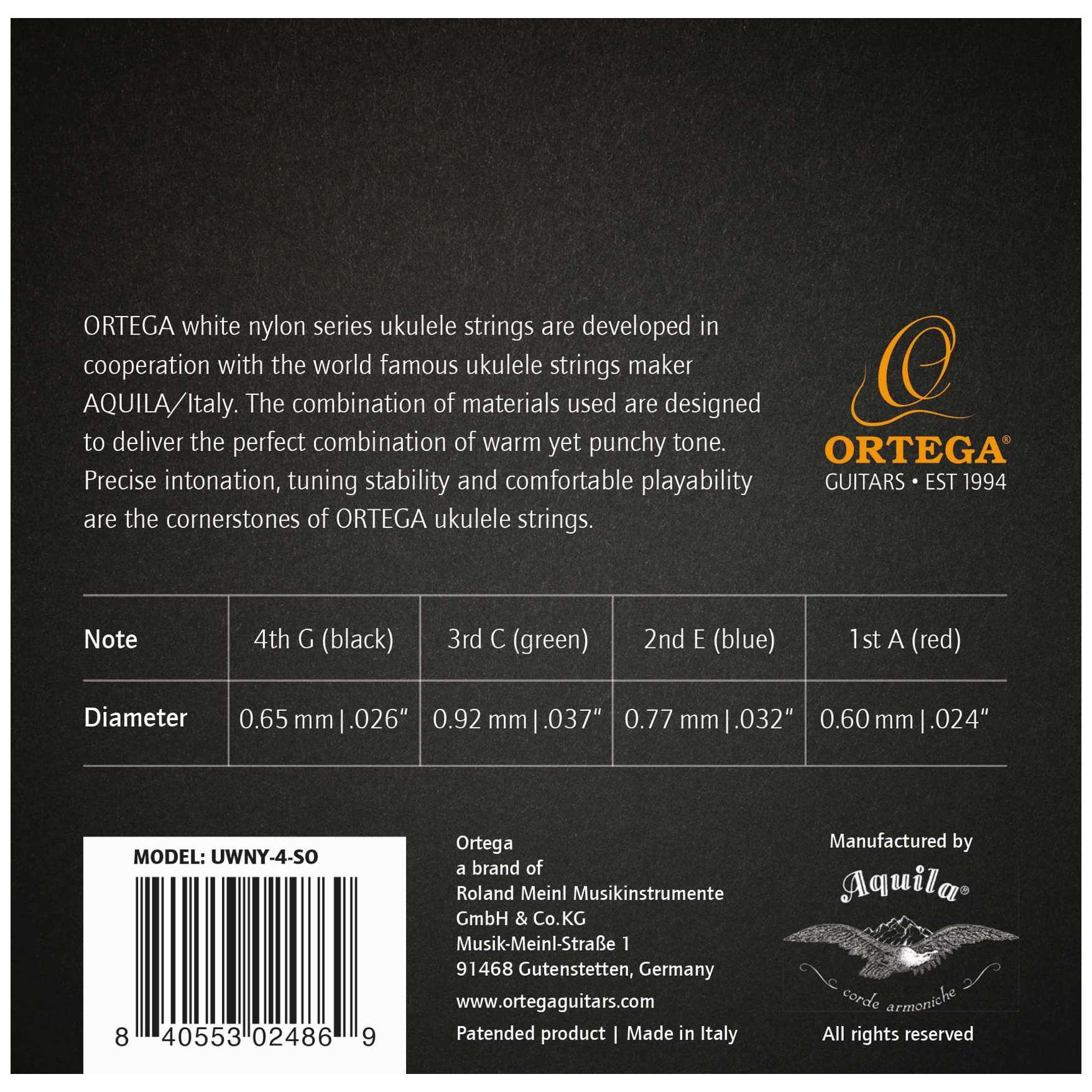 Ortega - Ortega UWNY-4-SO Saiten für Sopran-Ukulelen 026-024 - 1