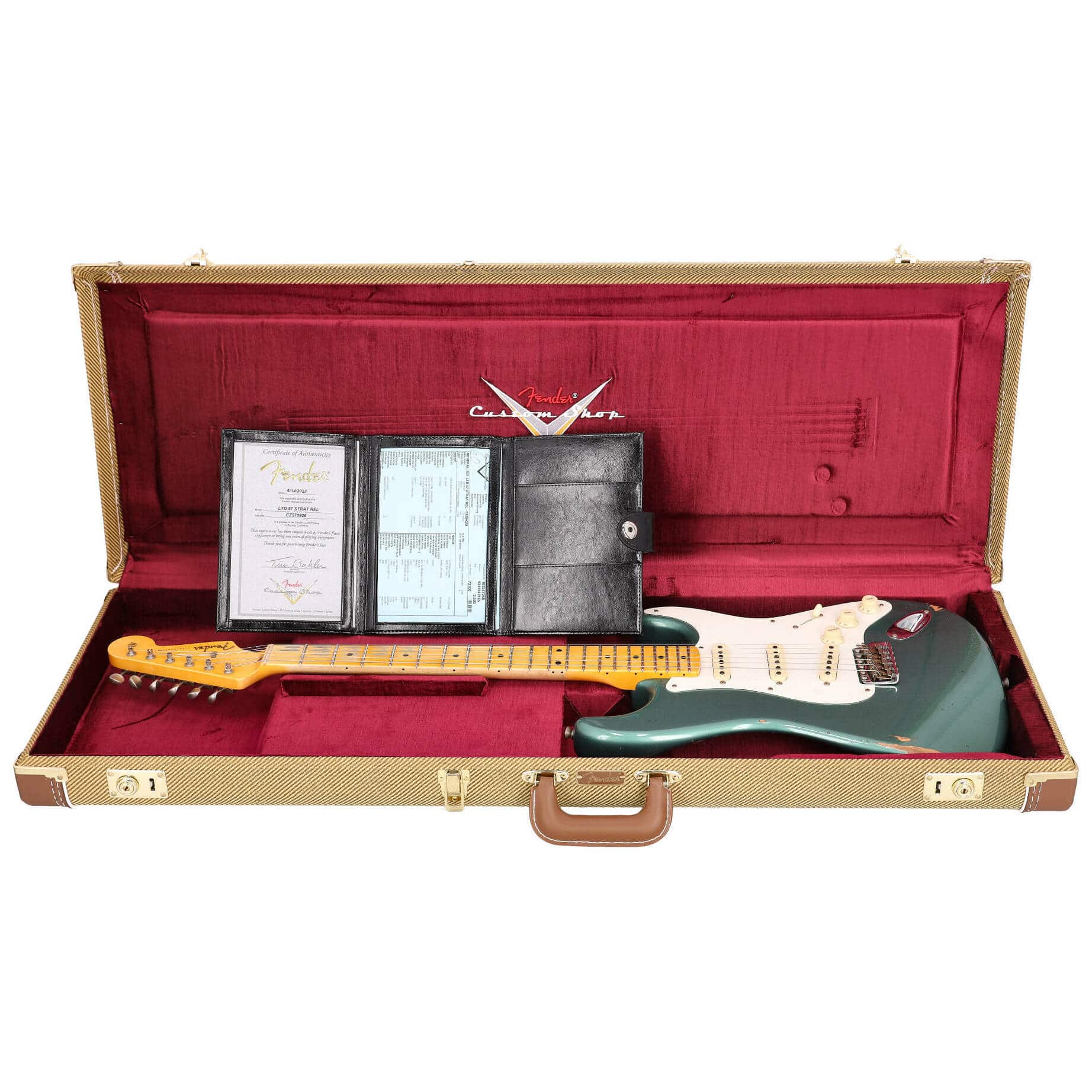 Fender LTD Custom Shop 57 Stratocaster Relic Faded Aged Sherwood Green Metallic 19