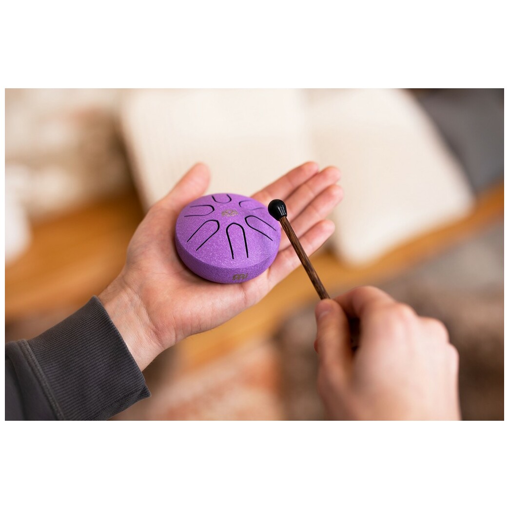 Meinl Sonic Energy PSTD1PLF - Pocket Steel Tongue Drum A Dur - 6 Töne - Violett, Lotusblume / 3"/7,6 cm 4
