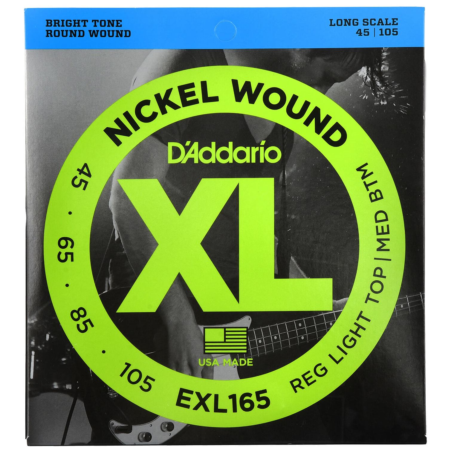 D’Addario EXL165 - XL Bass Nickel Wound, Long Scale 45-105