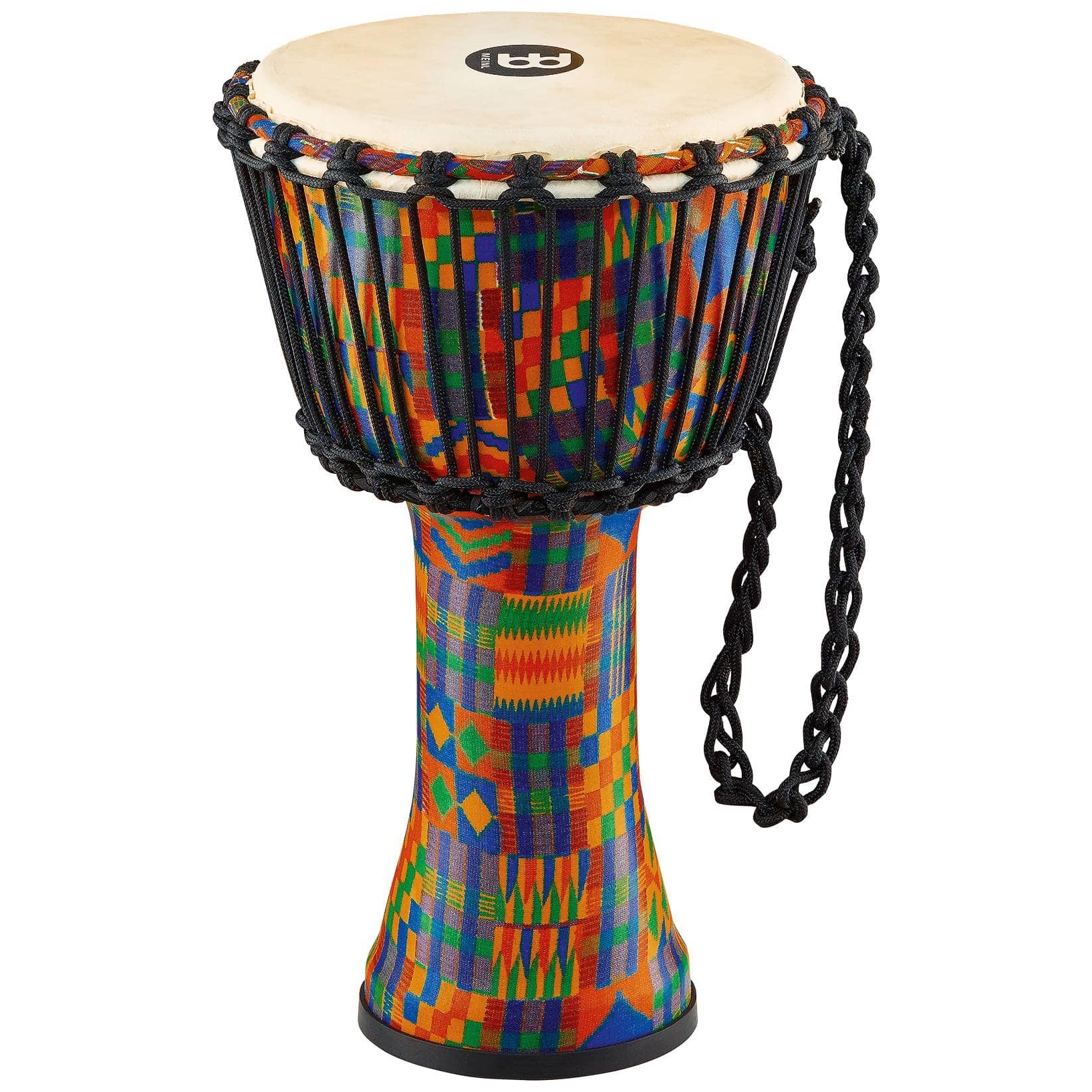 Meinl Percussion PADJ2-S-G - 8" Rope Tuned Travel Series Djembes, Goat Skin Head (Patented), Kenyan Quilt