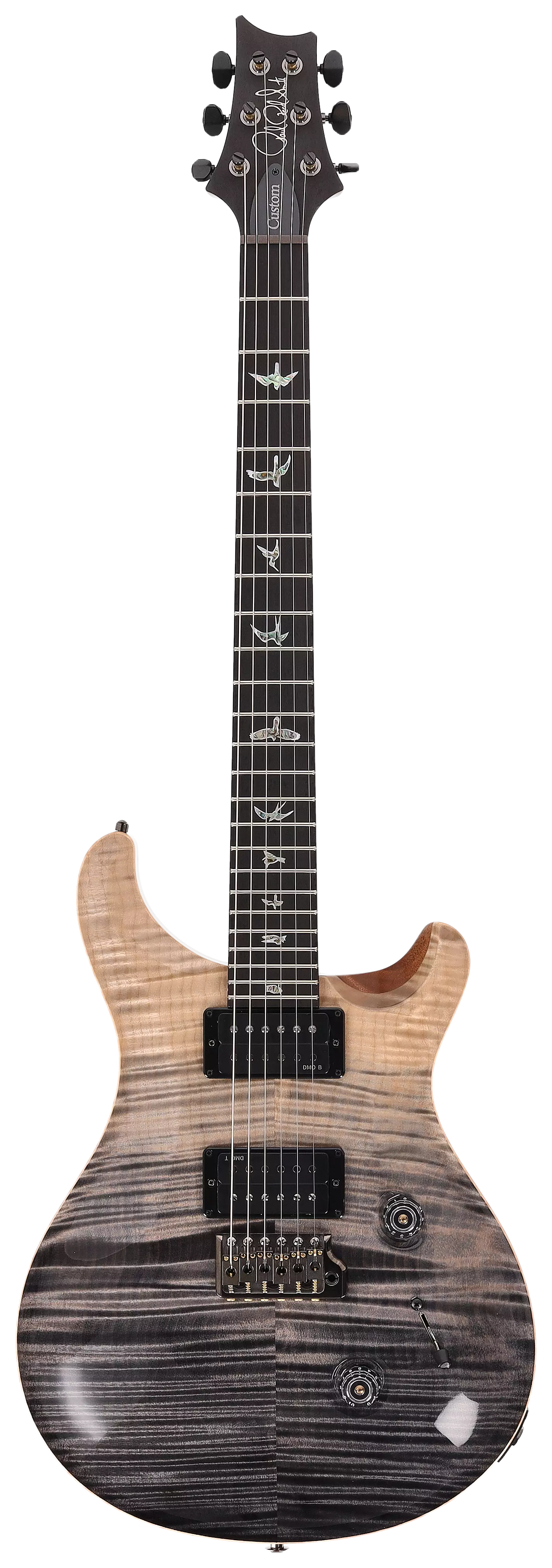 PRS LTD Custom 24 Wood Library Gray Black Fade 10Top #