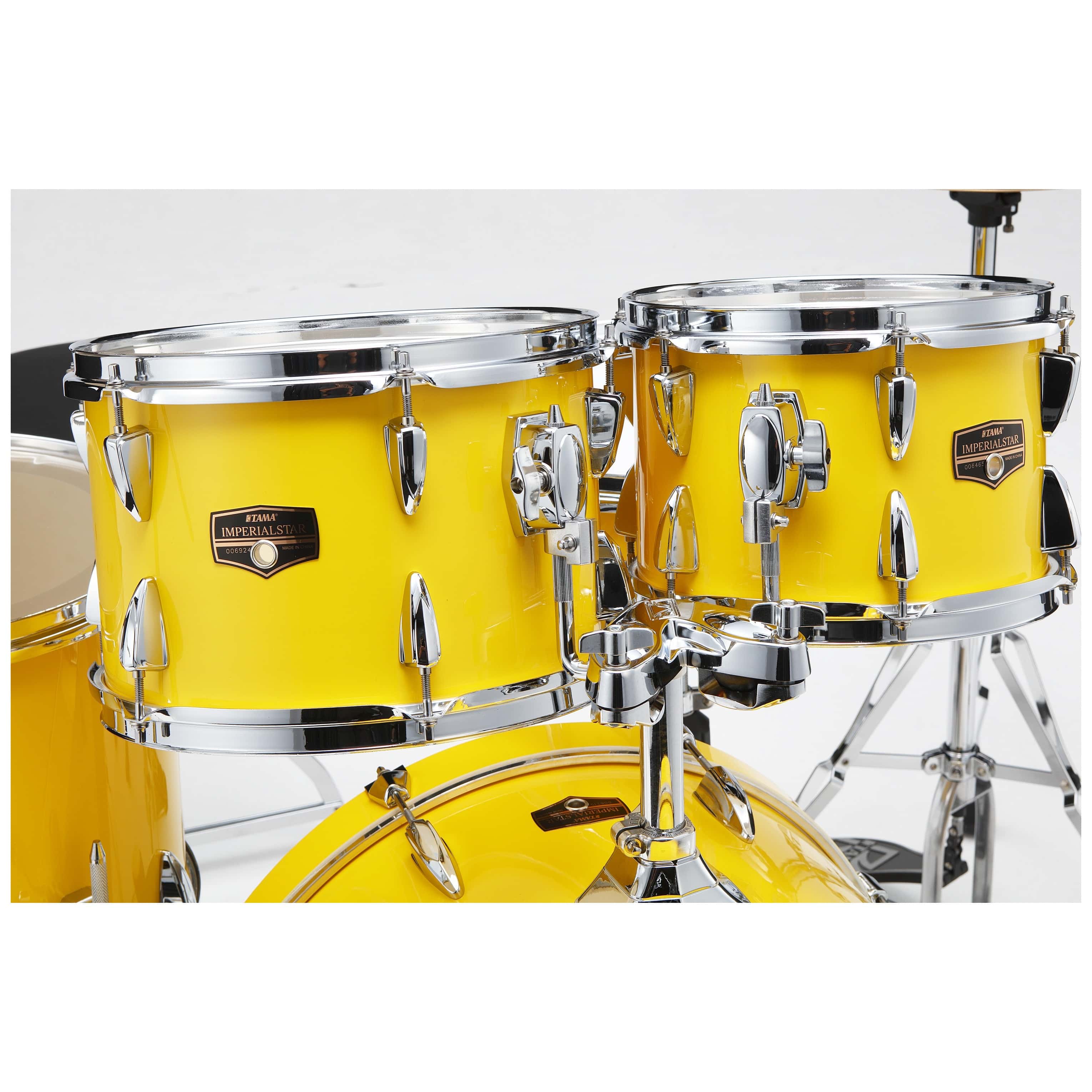 Tama IP50H6W-ELY Imperialstar Drumset 5 teilig  - Electric Yellow/Chrom HW + MEINL Cymbals HCS Bronze 1