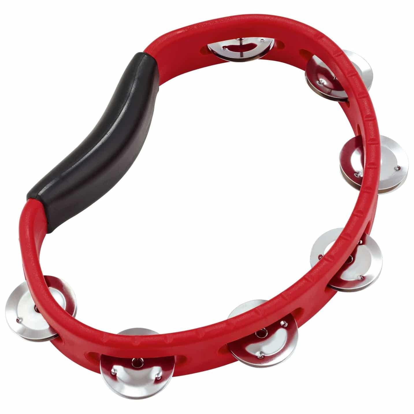 Meinl Percussion HTR - Headliner Series Hand Held ABS Tambourine,  Red, Stainless Steel Jingles 