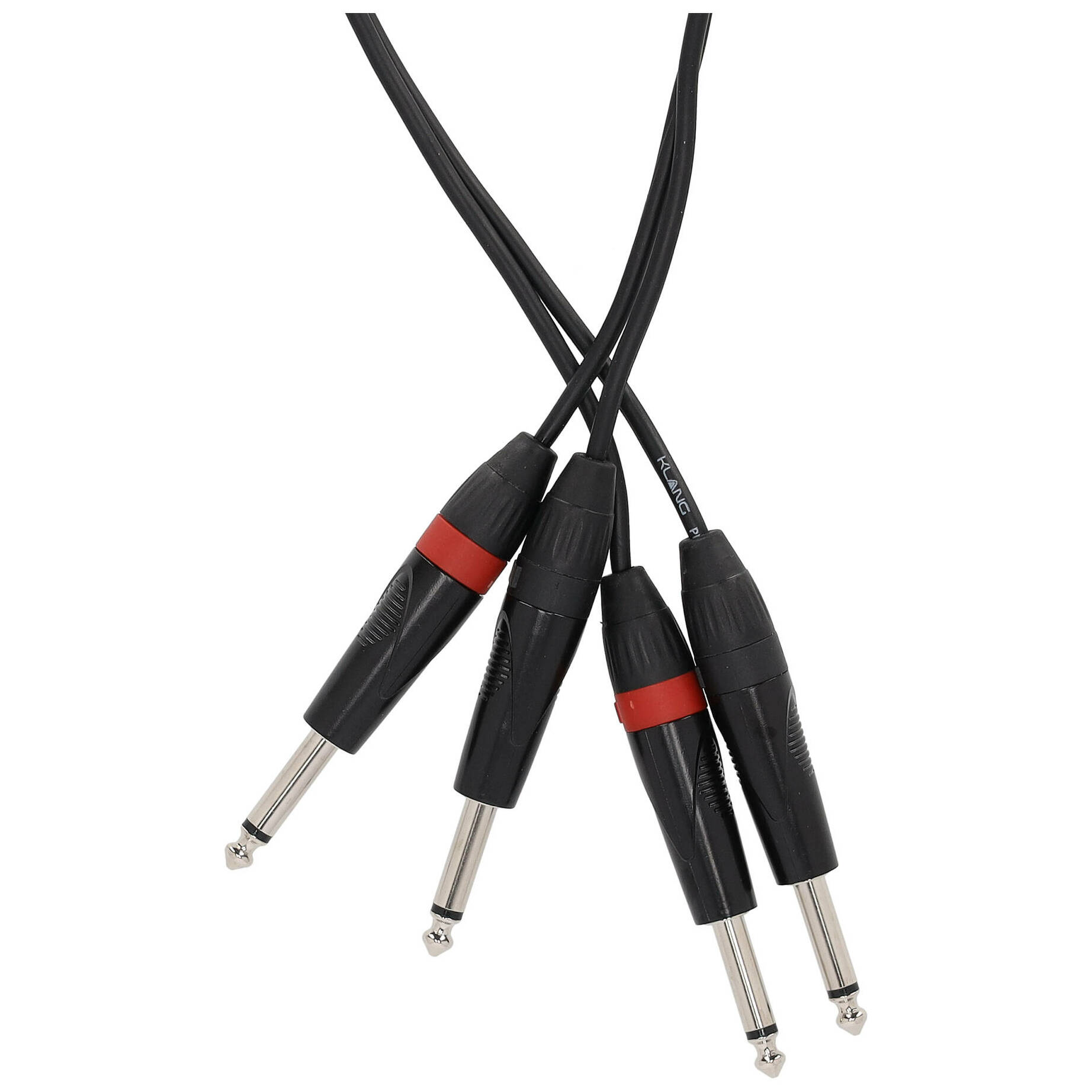 Klang Twin Audiokabel, 3 Meter 2x 6,3mm Klinke, male, mono - 2x 6,3mm Klinke, male, mono 2