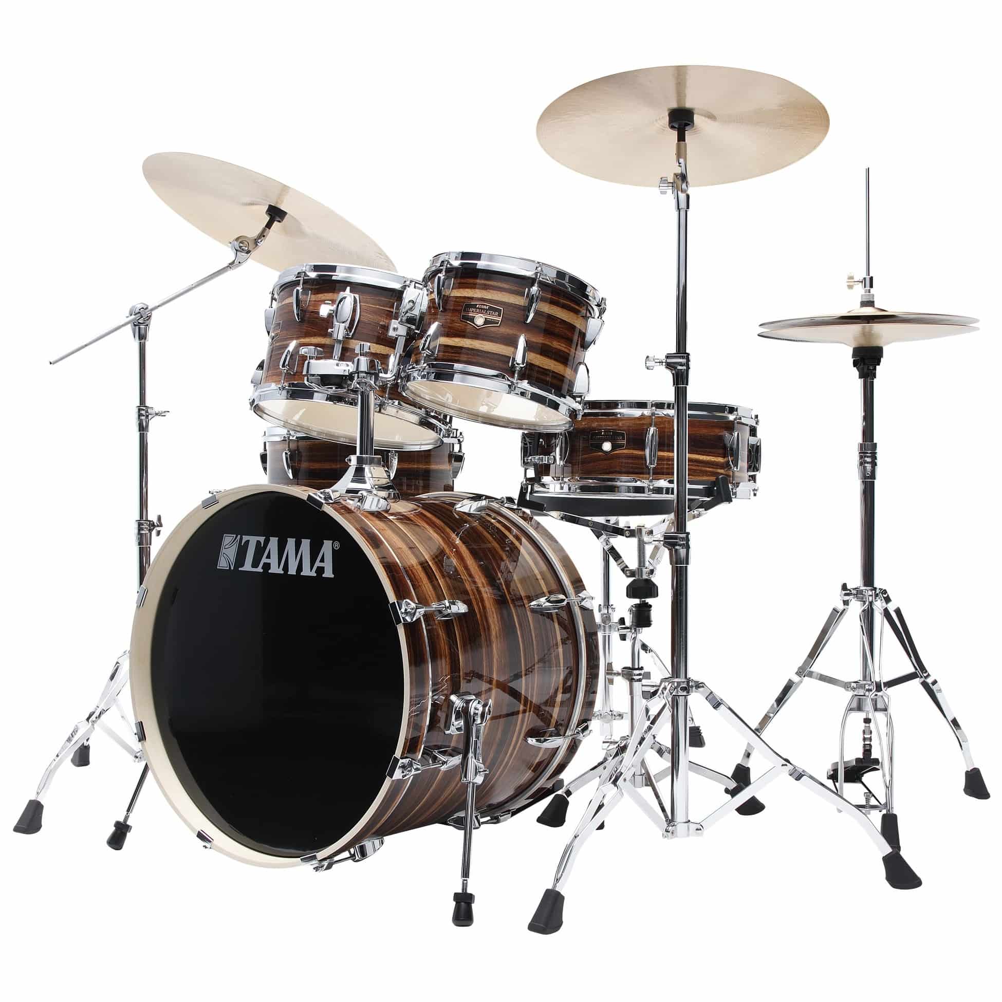 Tama IP50H6W-CTW Imperialstar Drumset 5 teilig - Coffee Teak Wrap/Chrom HW + MEINL Cymbals HCS Bronze 6