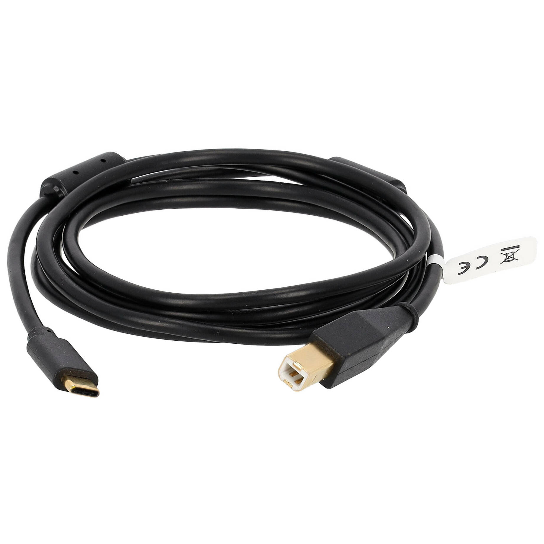 DJ TechTools Chroma Cable USB-C to B Straight Black 1
