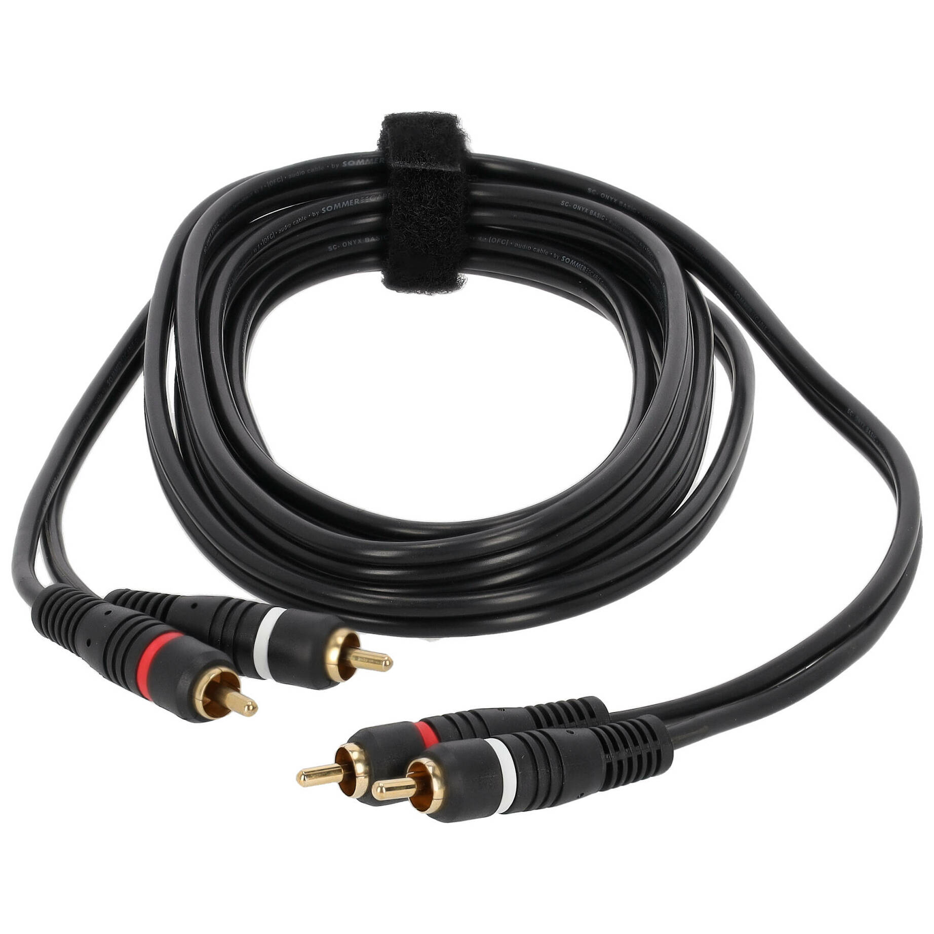 Sommer Cable BV-CICI-0300 SC-Onyx Basic 2 x Cinch Male - 2 x Cinch Male 3 Meter 1 Sommer Cable BV-CICI-0300 SC-Onyx Basic 2 x Cinch Male - 2 x Cinch Male 3 Meter 1