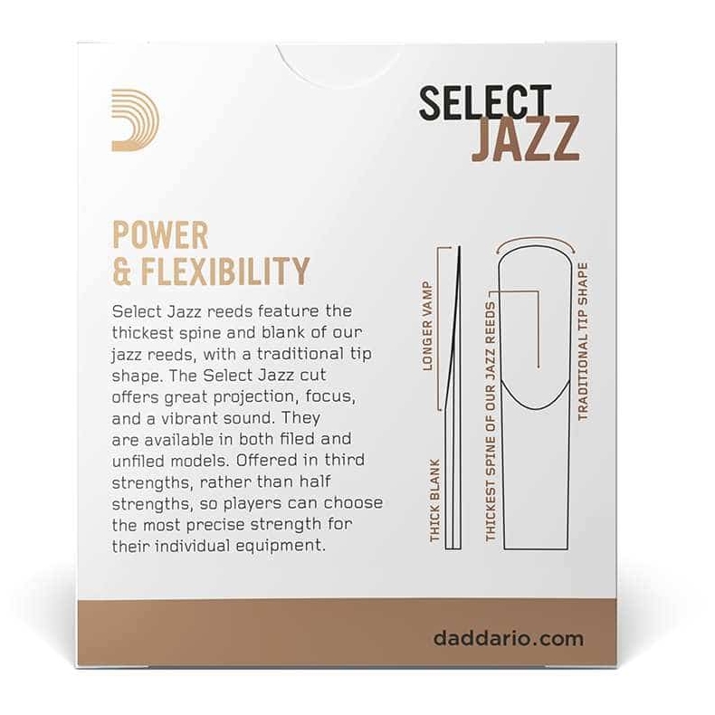 D’Addario Woodwinds - D’Addario Woodwinds Select Jazz Unfiled - Alt Saxophone 4S - 10er pack - 3