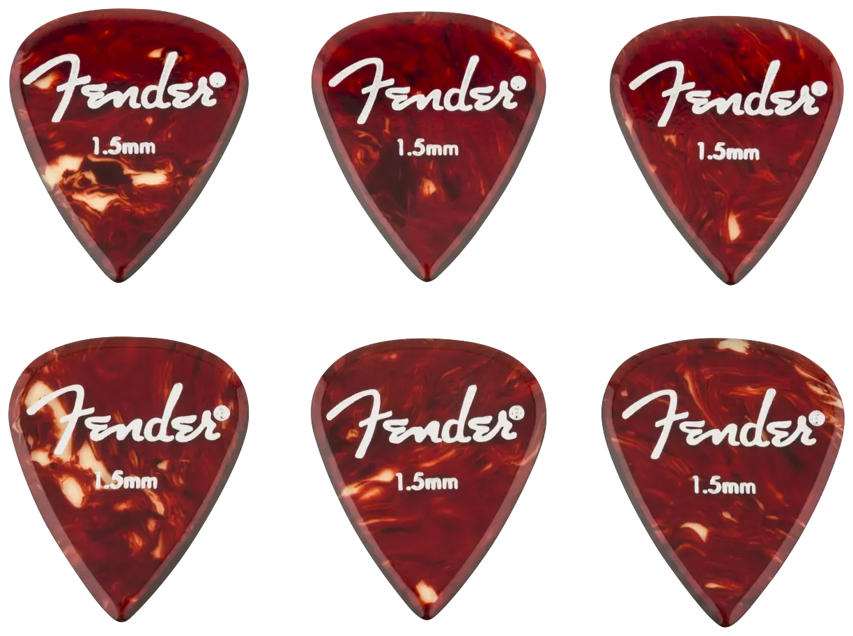 Fender 351 Aero Acrylic Picks Medium 6er Pack 2