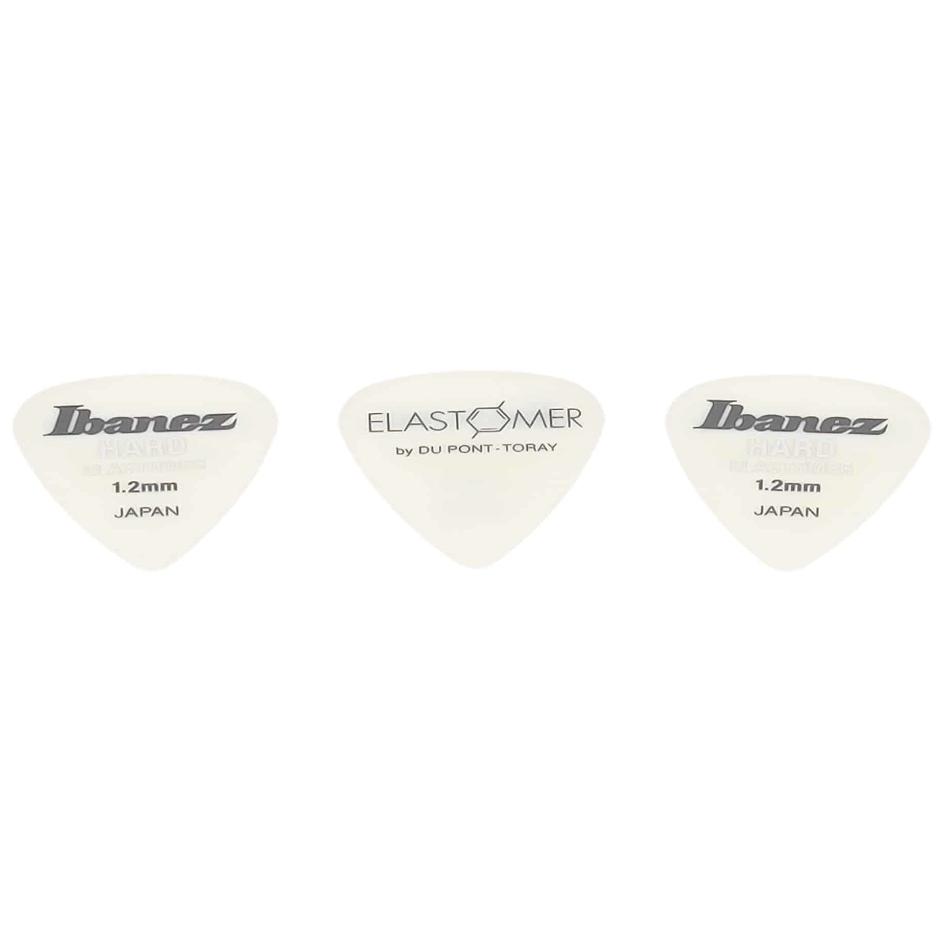 Ibanez - Ibanez BEL14HD12 Plektren 1,2mm Elastomer 3 Stück Teardrop Hard