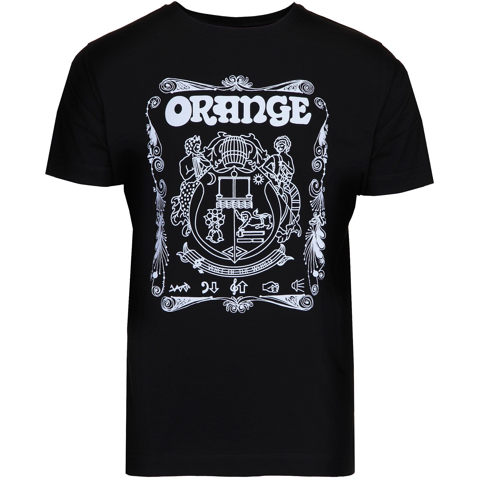 Orange T-Shirt Crest BLK M