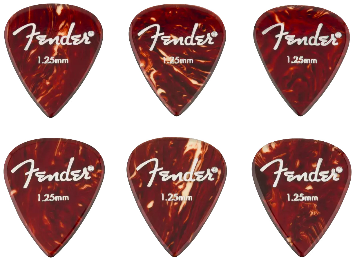 Fender 351 Aero Acrylic Picks Thin 6er Pack 2