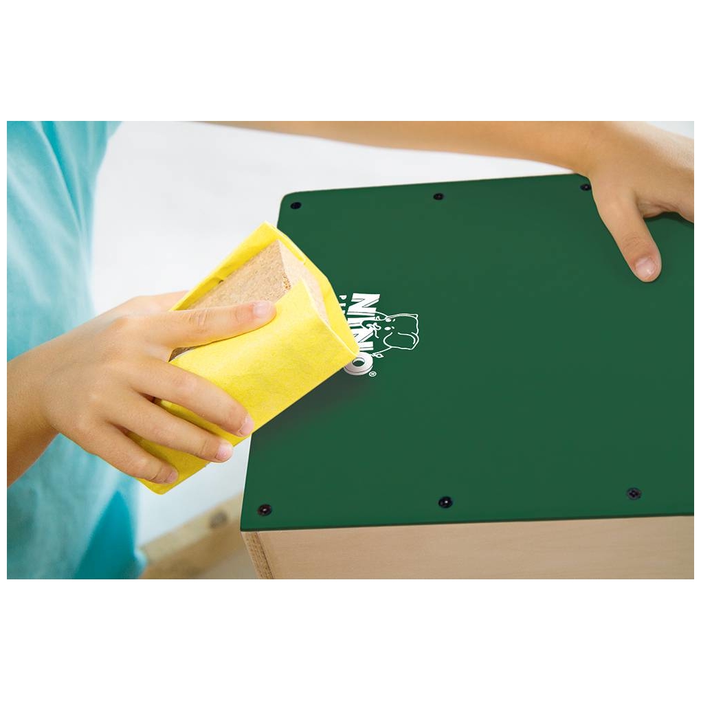 Nino Percussion - Nino Percussion Make Your Own Chalkboard Cajon, Dark Green - 7