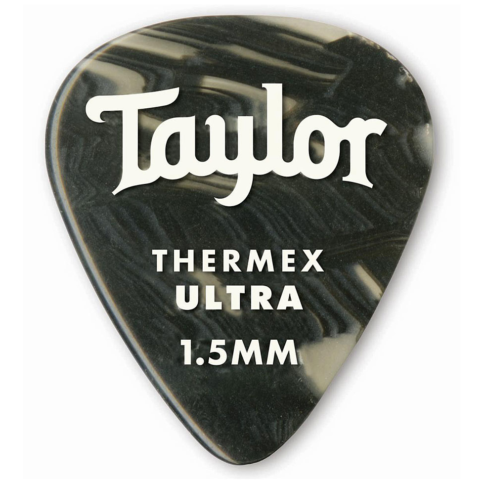 Taylor - Taylor Premium 351 Thermex Ultra Picks Black Onyx 1.50 Packung mit 6 Stück