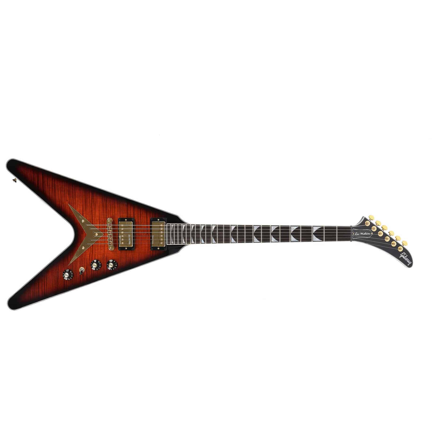 Gibson LDT Dave Mustaine Flying V EXP Red Amber Burst 1