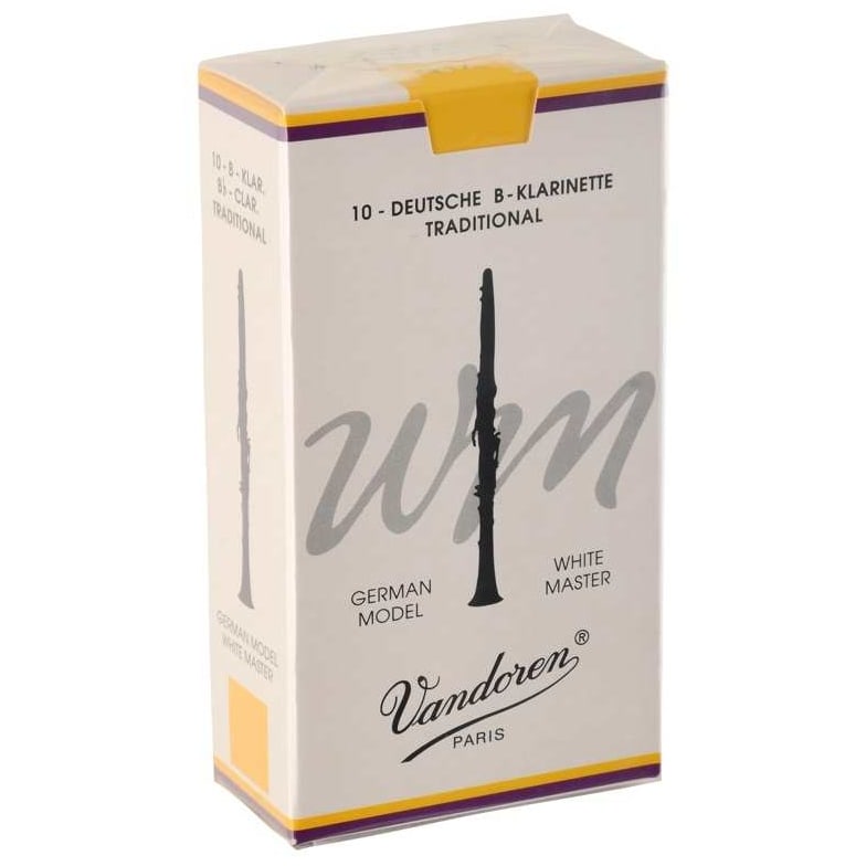 Vandoren clarinet reeds traditional White Master German thickness 4