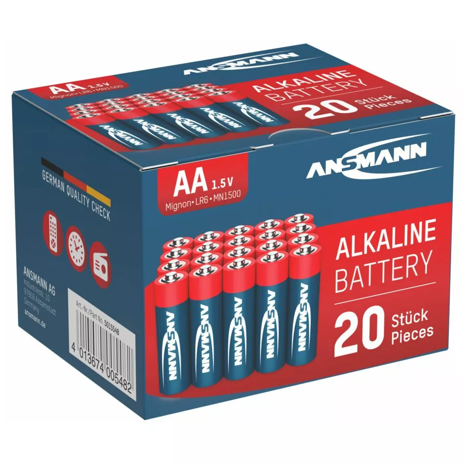 Ansmann Alkaline Batterie Mignon AA / LR6 20er Box
