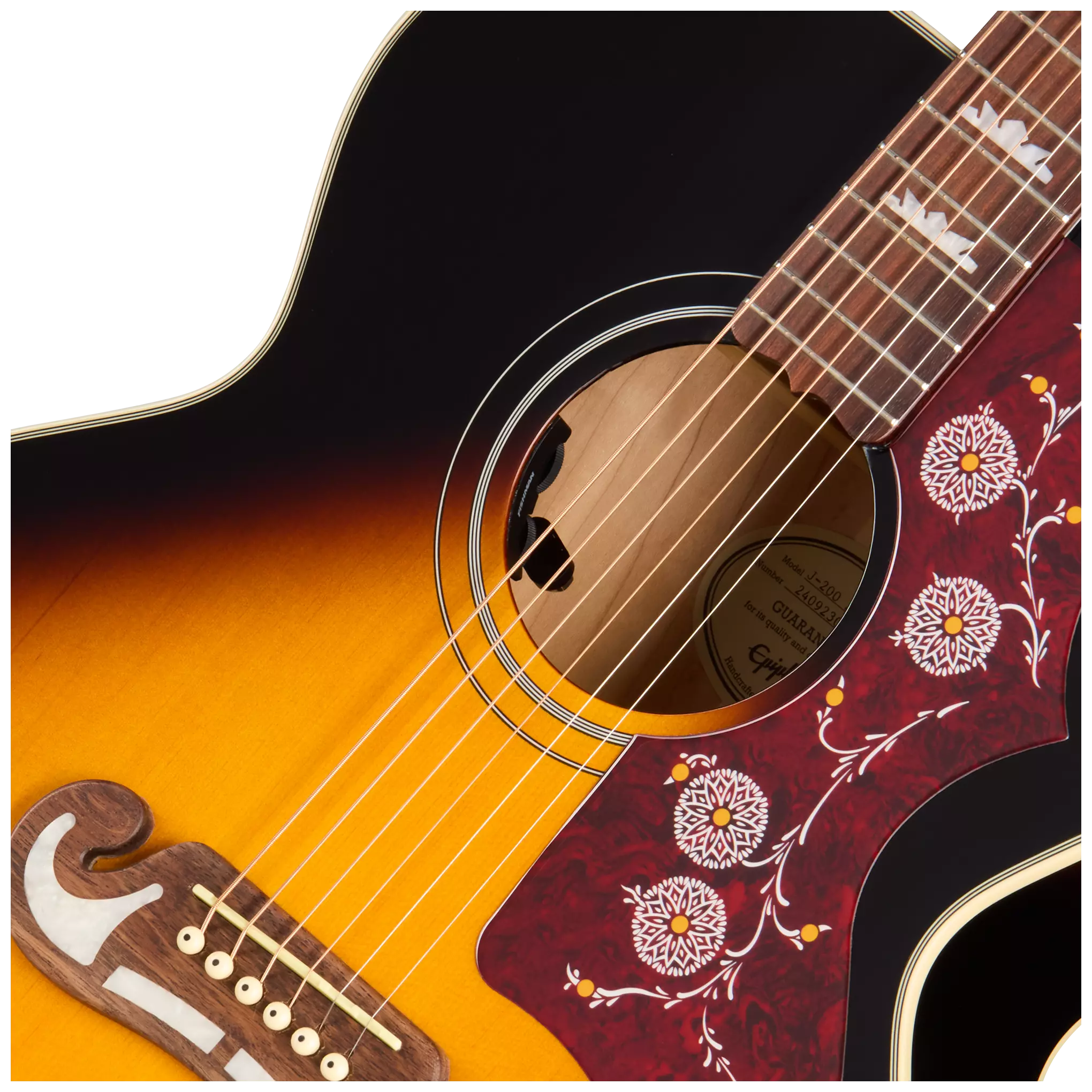 Epiphone J-200 Studio Vintage Sunburst 7