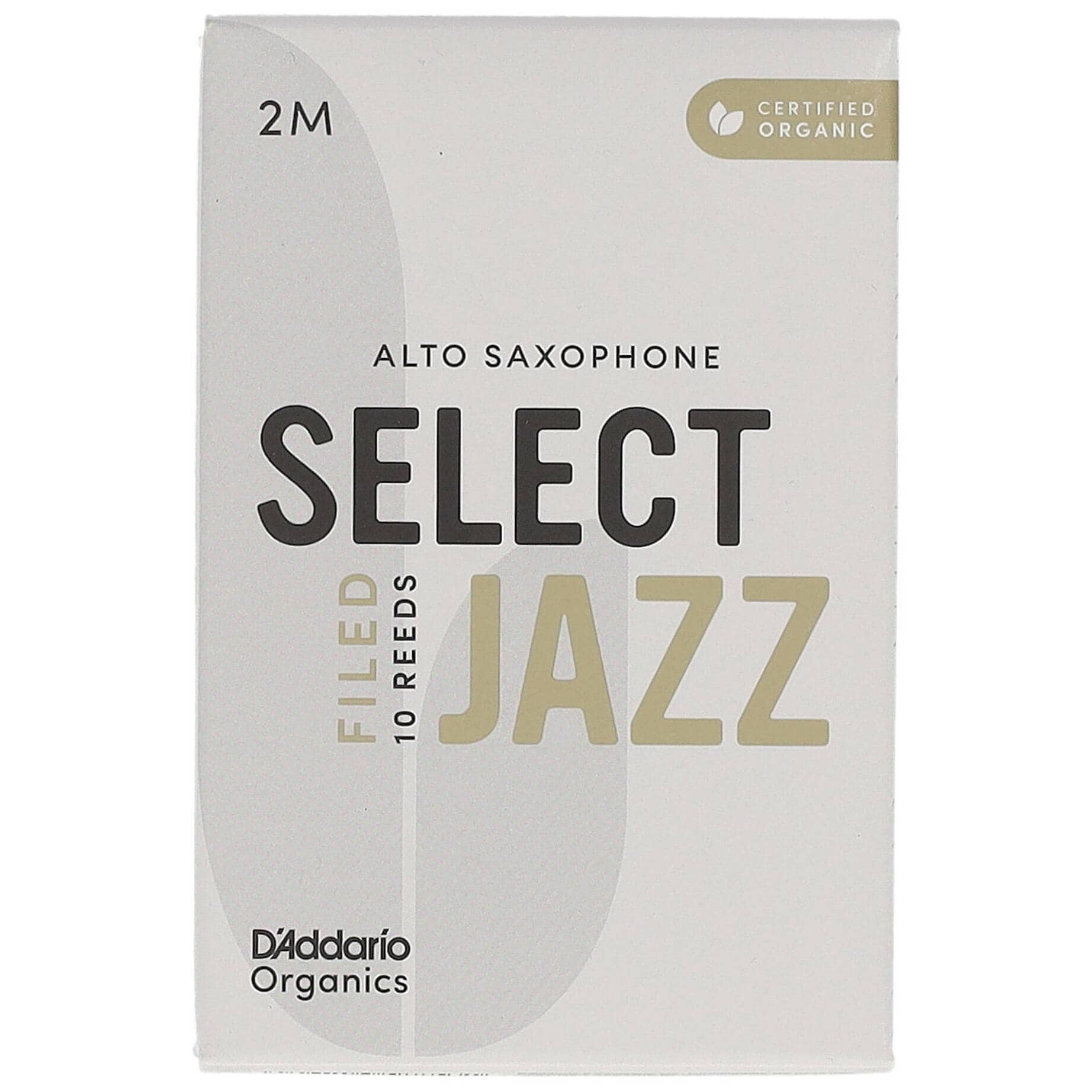 D’Addario Woodwinds Organic Select Jazz Filed - Alt Saxophone 2M - 10er Pack