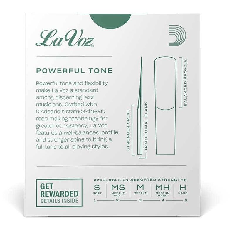 D’Addario Woodwinds - D’Addario Woodwinds La Voz - Alt Saxophone Medium Soft - 10er Pack - 3