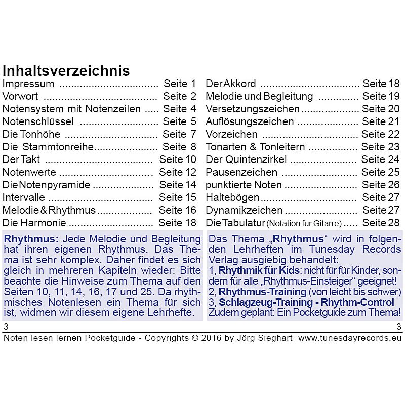  Pocketguide - Noten lesen lernen! 2