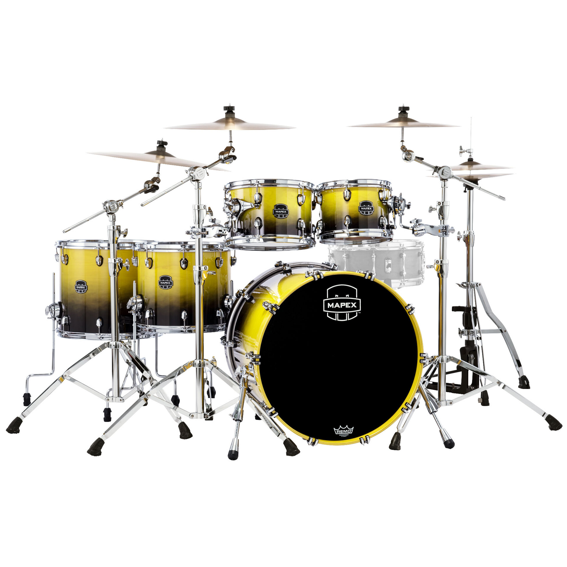 Mapex Saturn 22" Sulphur Fade Studioease Shell Pack