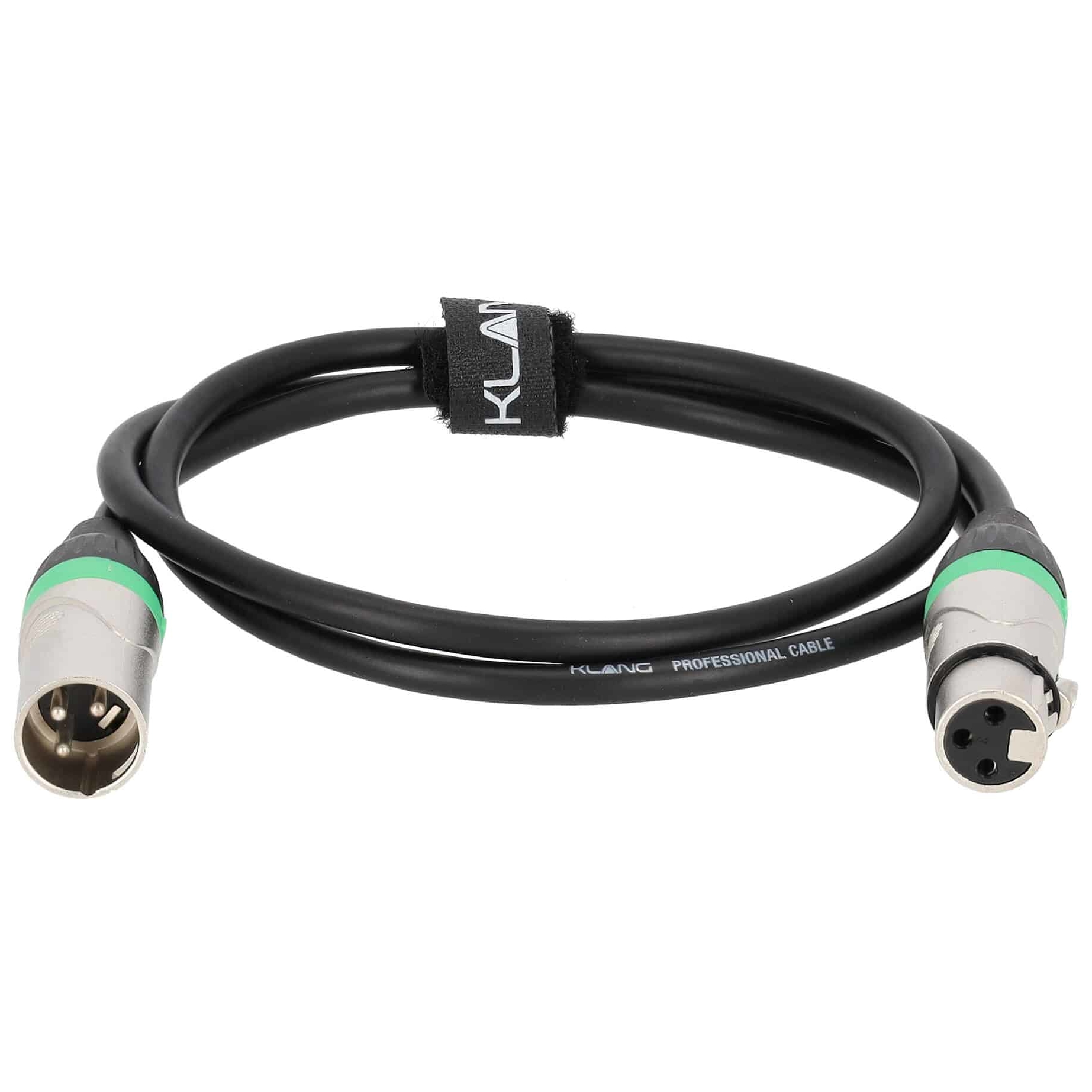 Klang - Klang Mikrofonkabel PRO, 1 Meter XLR male - XLR female - 1